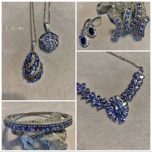 Sterling Silver & Tanzanite Set